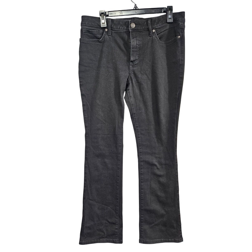 LC Lauren Conrad Barely Bootcut Black Jeans Womens Size 14 Stretch Denim